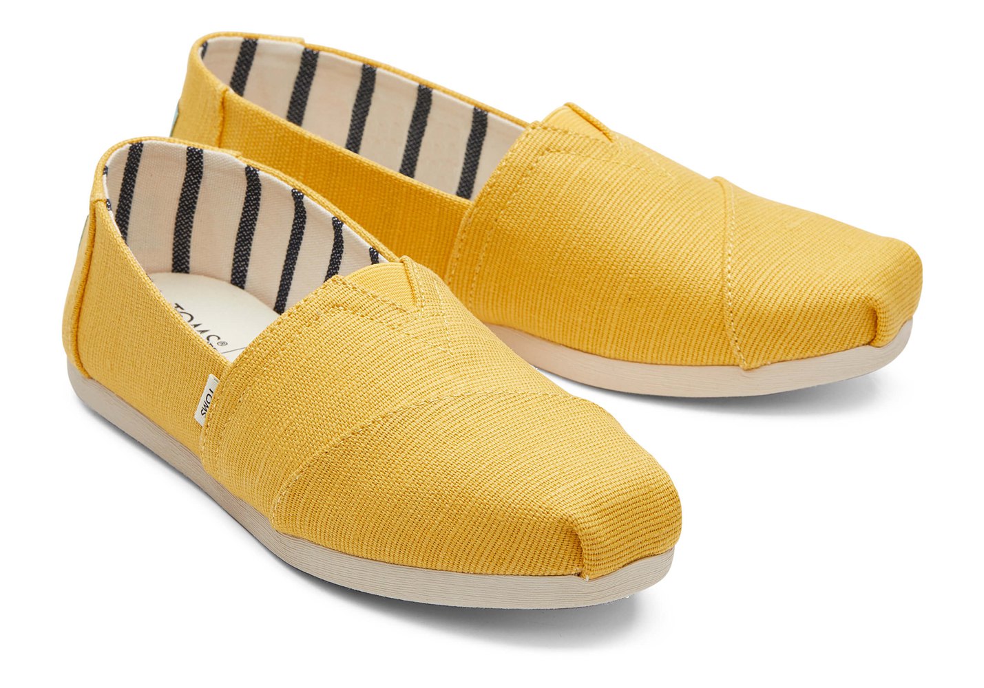 Toms Espadryle Damskie Żółte - Alpargata Heritage Płócienne - 42HFTOWZD